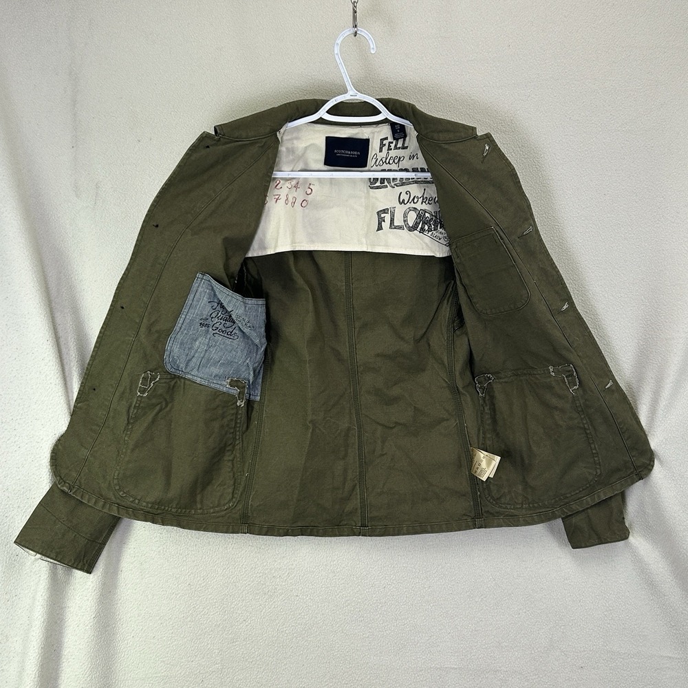 Scotch And Soda Amsterdams Blauw Green Utility Field Jacket Men's Small M-65 - Picture 2 of 9